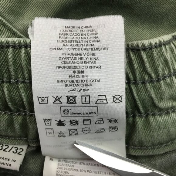 G-Star Raw Powel Slim Trainer Pants Olive Green Mens 32/32 Cotton Blend - Picture 10 of 10